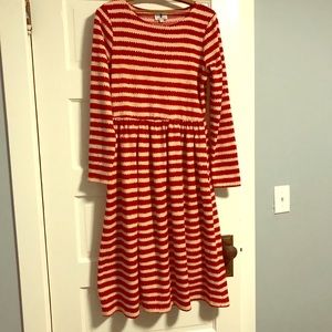 Red Striped Midi Dress (Dainty Jewell’s)